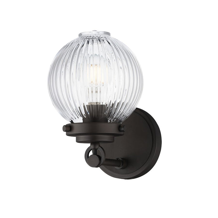 Maxim Lighting Kasbah 1Lt Sconce, Oil Rubbed Bronze/Ribbed - 15191CROI