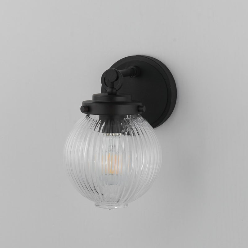Maxim Lighting Kasbah 1Lt Sconce, Oil Rubbed Bronze/Ribbed