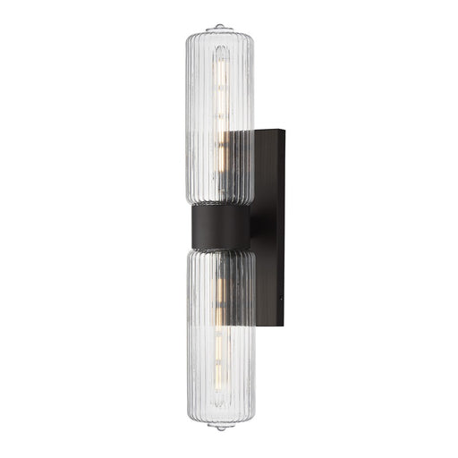 Maxim Lighting Kasbah 2Lt Sconce, Oil Rubbed Bronze/Ribbed - 15192CROI