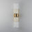 Maxim Lighting Kasbah 2 Light Wall Sconce, Satin Brass/Clear Ribbed