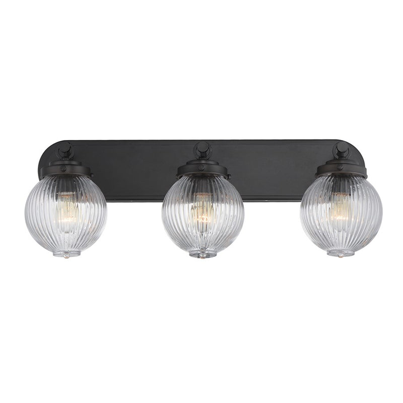Maxim Lighting Kasbah 3Lt Bath Vanity, Oil Rubbed Bronze/Ribbed - 15193CROI