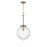 Maxim Lighting Kasbah 1 Light 12" Pendant, Satin Brass/Clear Ribbed - 15194CRSBR