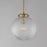 Maxim Lighting Kasbah 1 Light 12" Pendant, Satin Brass/Clear Ribbed