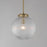 Maxim Lighting Kasbah 1 Light 12" Pendant, Satin Brass/Clear Ribbed