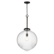 Maxim Lighting Kasbah 1Lt 16" Pendant, Oil Rubbed Bronze/Ribbed - 15196CROI
