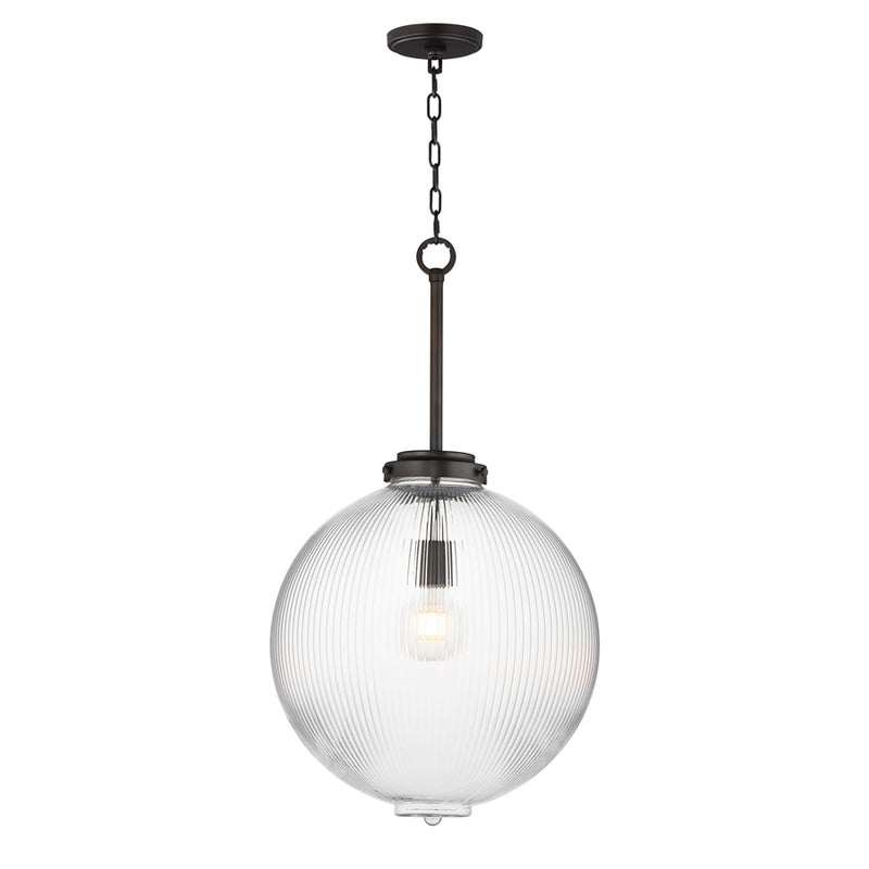 Maxim Lighting Kasbah 1Lt 16" Pendant, Oil Rubbed Bronze/Ribbed