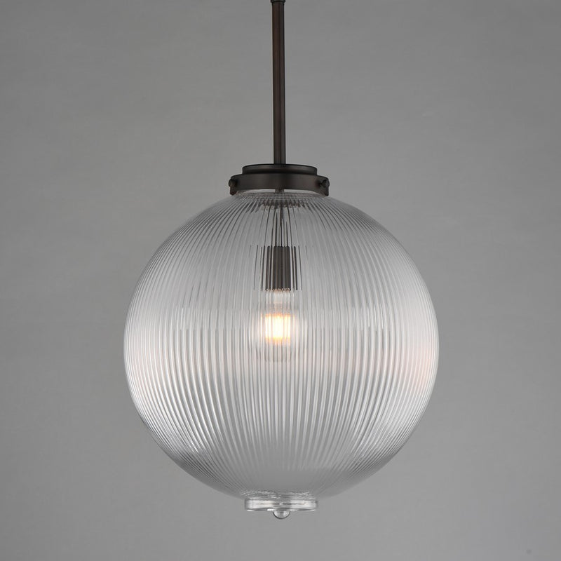 Maxim Lighting Kasbah 1Lt 16" Pendant, Oil Rubbed Bronze/Ribbed