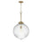 Maxim Lighting Kasbah 1 Light 16" Pendant, Satin Brass/Clear Ribbed - 15196CRSBR