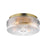 Maxim Lighting Kasbah 4 Light Flush Mount, Satin Brass/Clear Ribbed - 15199CRSBR