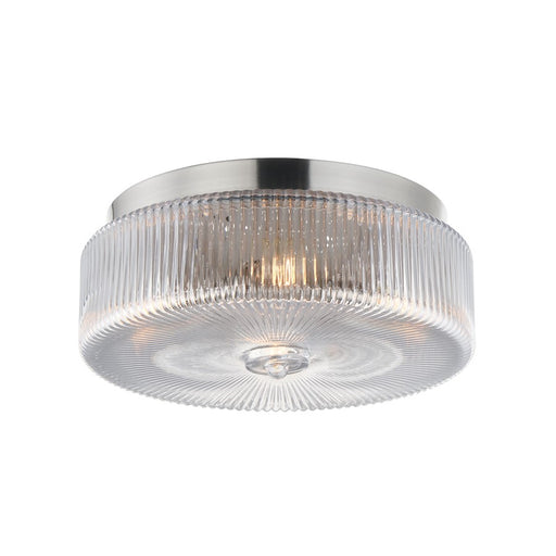 Maxim Lighting Kasbah 4 Light Flush Mount, Satin Nickel/Clear Ribbed - 15199CRSN