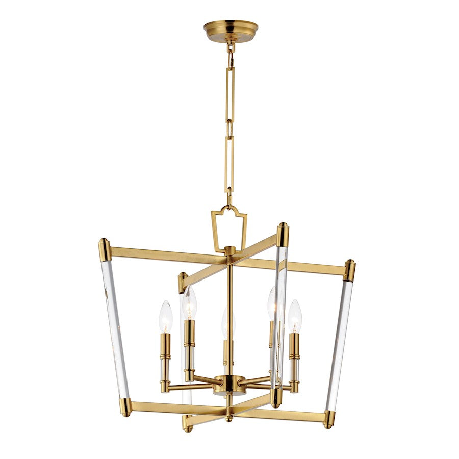 Maxim Lighting Lucent 5 Light Chandelier, Heritage/Clear