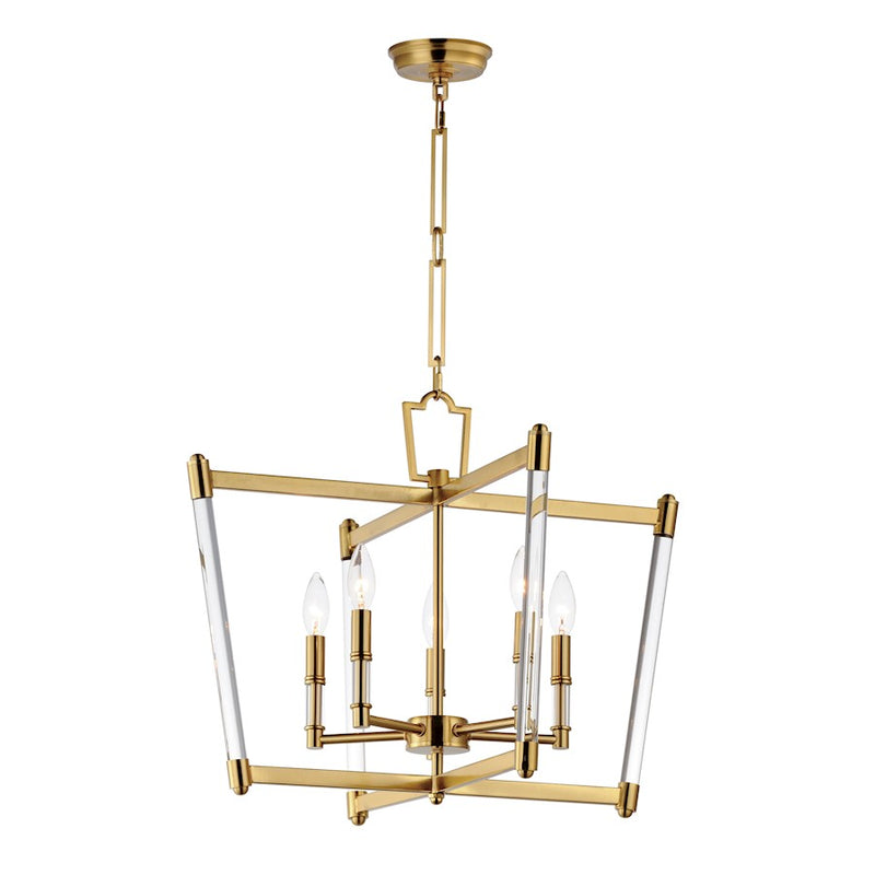Maxim Lighting Lucent 5 Light Chandelier, Heritage/Clear