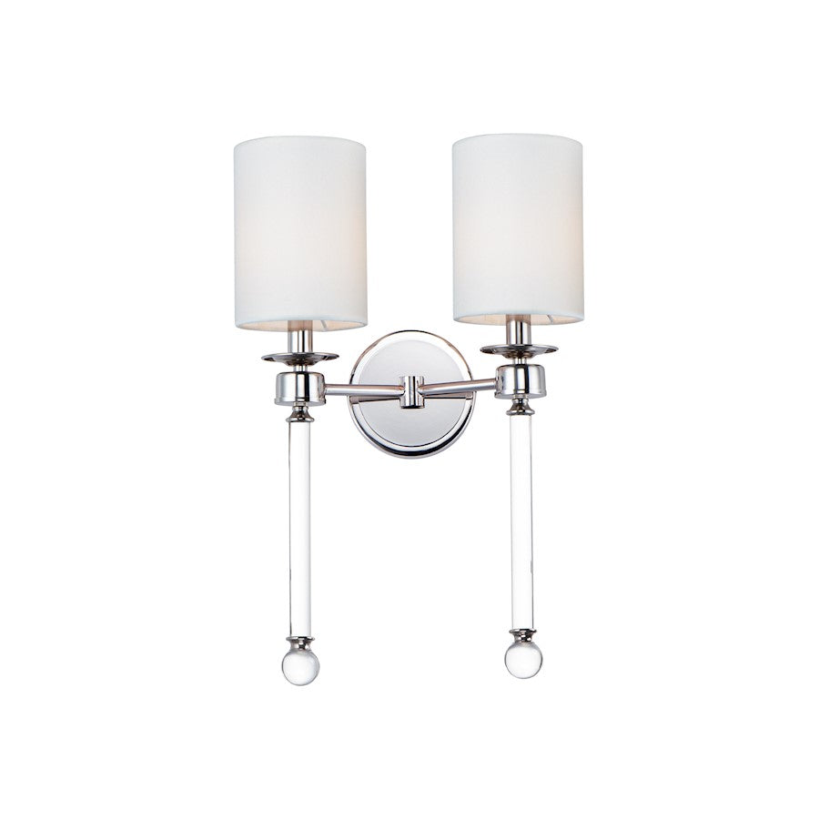 Maxim Lighting Lucent 2-Light Wall Sconce, Polished Nickel/Clear