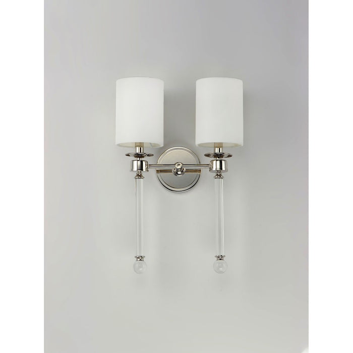Maxim Lighting Lucent 2-Light Wall Sconce, Polished Nickel/Clear