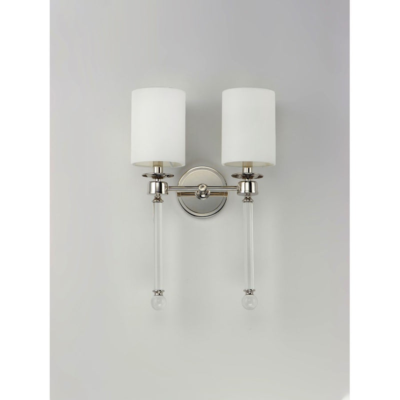 Maxim Lighting Lucent 2-Light Wall Sconce, Polished Nickel/Clear