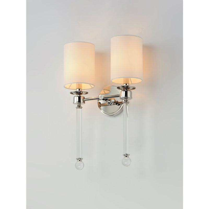 Maxim Lighting Lucent 2-Light Wall Sconce, Polished Nickel/Clear