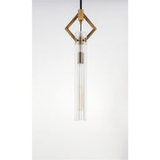 Maxim Lighting Flambeau 1-Light Mini Pendant, Black/Antique Brass
