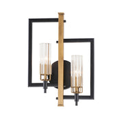 Maxim Lighting Flambeau 2-Light Wall Sconce in Black/Antique Brass