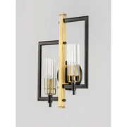 Maxim Lighting Flambeau 2-Light Wall Sconce in Black/Antique Brass