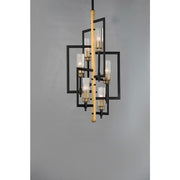 Maxim Lighting Flambeau 6-Light Chandelier, Black/Antique Brass