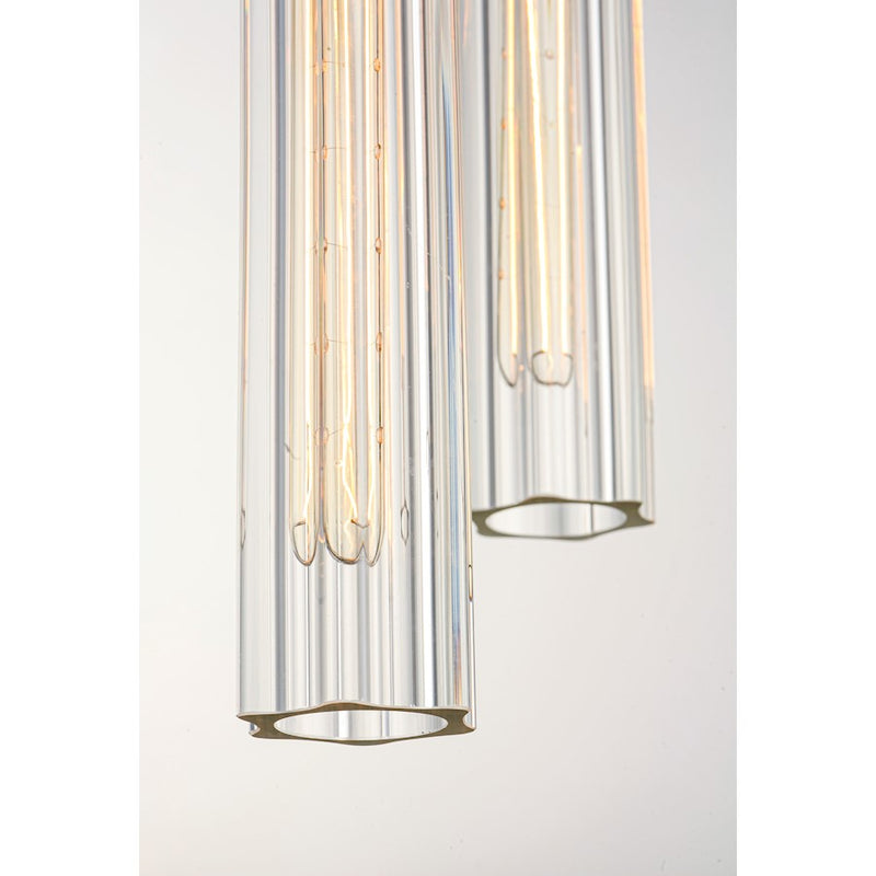 Maxim Lighting Flambeau 3-Light Chandelier, Black/Antique Brass