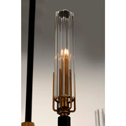 Maxim Lighting Flambeau 8-Light Chandelier in Black/Antique Brass