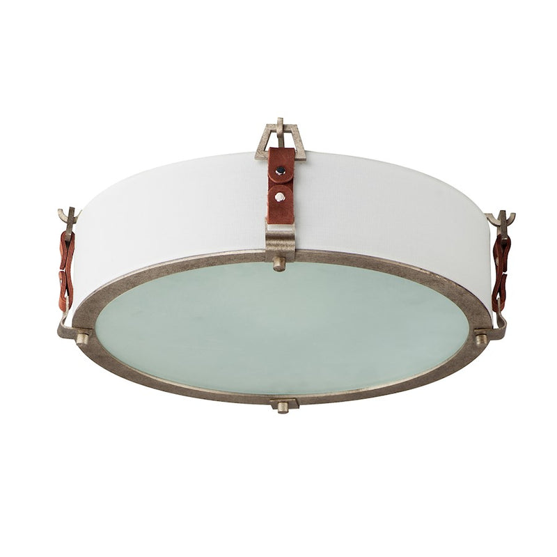 Maxim Lighting Sausalito Flush Mount, Zinc/Brown/Frosted