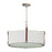 Maxim Lighting Sausalito 4 Light Pendant, Zinc/Brown Suede/Frosted