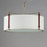 Maxim Lighting Sausalito 4 Light Pendant, Zinc/Brown Suede/Frosted