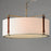Maxim Lighting Sausalito 4 Light Pendant, Zinc/Brown Suede/Frosted
