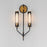 Maxim Lighting Regent 2 Light Wall Sconce, Black/Brass/Clear