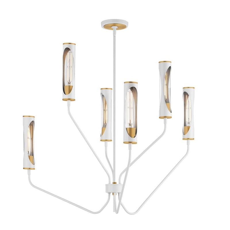 Maxim Lighting Regent 6Lt Pendant,Lt French Gray/Brass/Clear