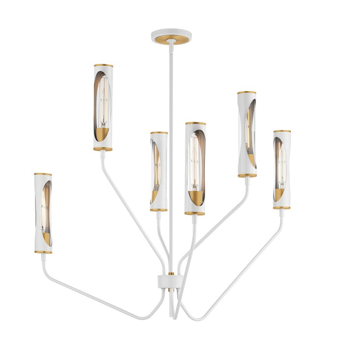 Maxim Lighting Regent 6Lt Pendant,Lt French Gray/Brass/Clear - 16176CLLFGNAB