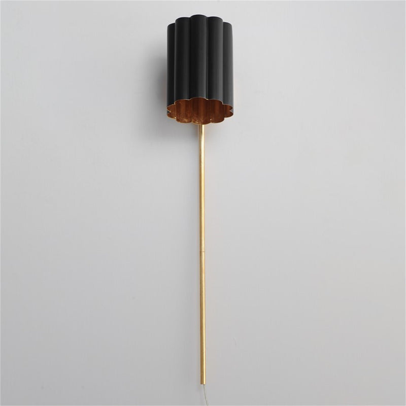 Maxim Lighting Primrose 1 Light 30.75" Wall Sconce, Black/Gold Leaf