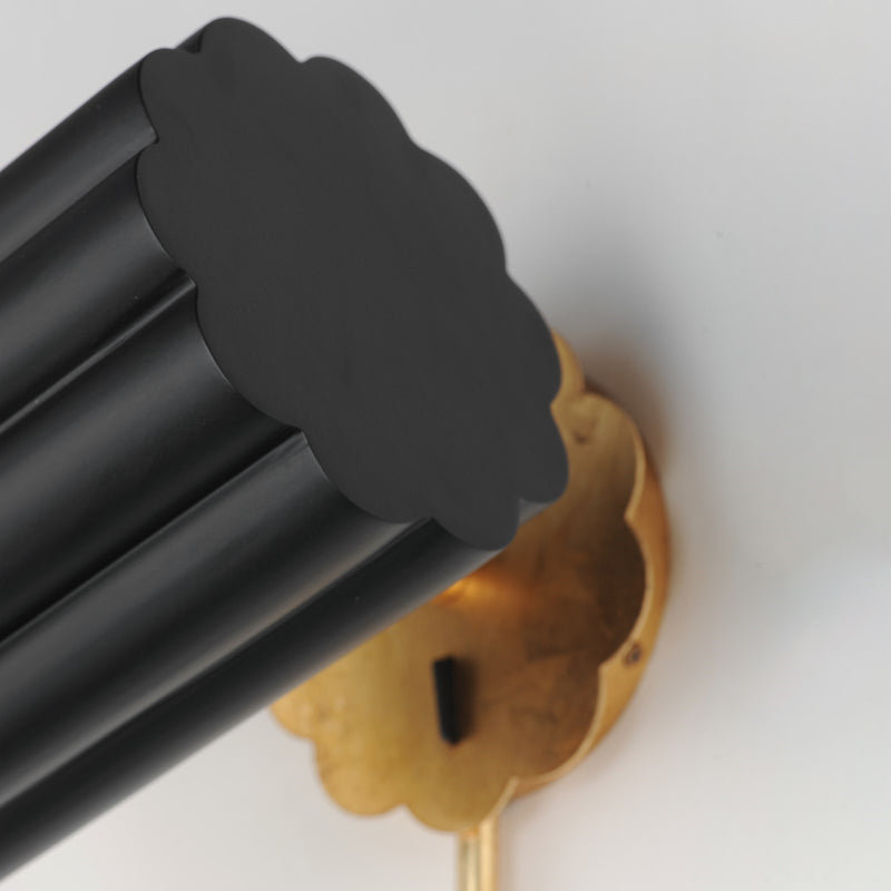 Maxim Lighting Primrose 1 Light 30.75" Wall Sconce, Black/Gold Leaf