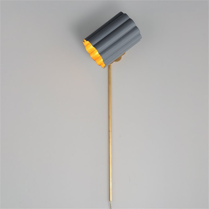 Maxim Lighting Primrose 1 Light 30.75" Wall Sconce, Grey/Gold Leaf