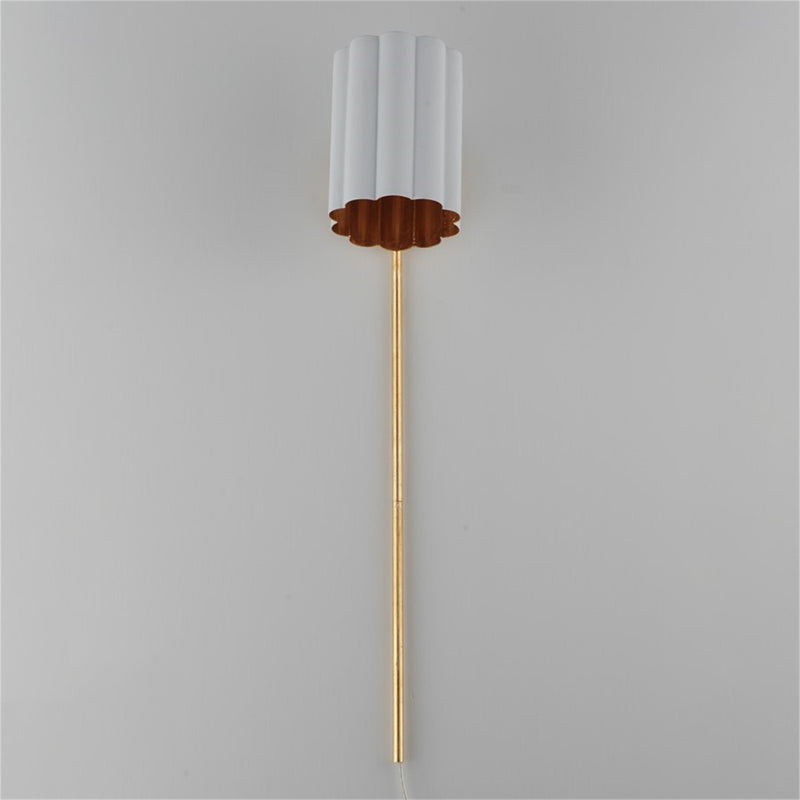 Maxim Lighting Primrose 1 Light 30.75" Wall Sconce, White/Gold Leaf