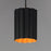 Maxim Lighting Primrose 1Lt 8.75" Single Pendant, Black/Gold Leaf