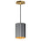 Maxim Lighting Primrose 1Lt 8.75" Single Pendant, Grey/Gold Leaf - 18054DGGL
