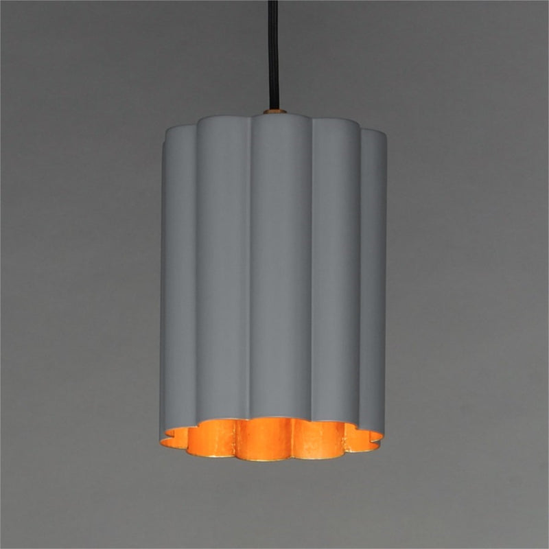 Maxim Lighting Primrose 1Lt 8.75" Single Pendant, Grey/Gold Leaf