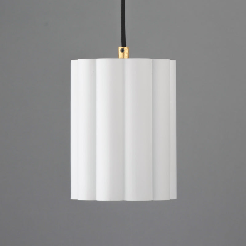 Maxim Lighting Primrose 1Lt 8.75" Single Pendant, White/Gold Leaf