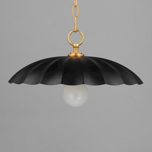 Maxim Lighting Primrose 1 Light Pendant, Black/Gold Leaf