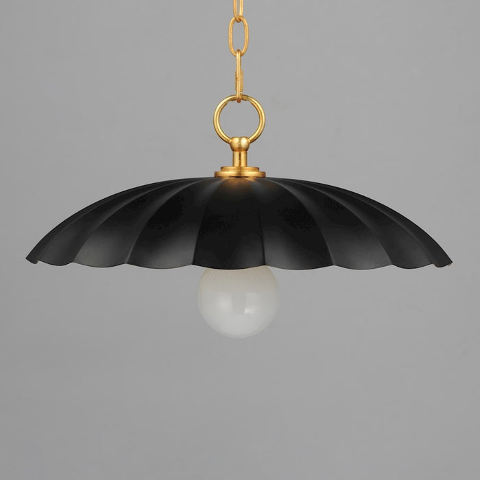 Maxim Lighting Primrose 1 Light Pendant, Black/Gold Leaf