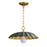 Maxim Lighting Primrose 1 Light Pendant, Dark Grey/Gold Leaf - 18055DGGL