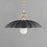 Maxim Lighting Primrose 1 Light Pendant, Dark Grey/Gold Leaf