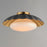 Maxim Lighting Primrose 1 Light Flush Mount, Dark Grey/Gold Leaf