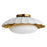 Maxim Lighting Primrose 1 Light Flush Mount, Matte White/Gold Leaf - 18059MWGL