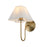 Maxim Lighting Saxon 1Lt 14.5" Wall Sconce, Aged Brass/White - 18100WTNAB