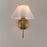 Maxim Lighting Saxon 1Lt 14.5" Wall Sconce, Aged Brass/White