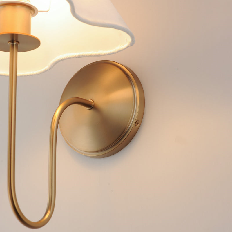 Maxim Lighting Saxon 1Lt 14.5" Wall Sconce, Aged Brass/White